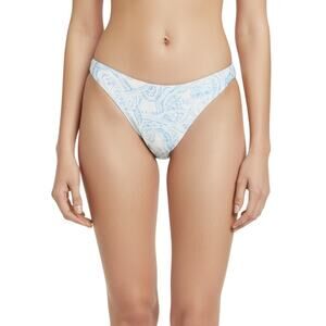 Faithfull The Brand Palmero Paisley Bikini Bottom Powder Blue NWT Women XXL